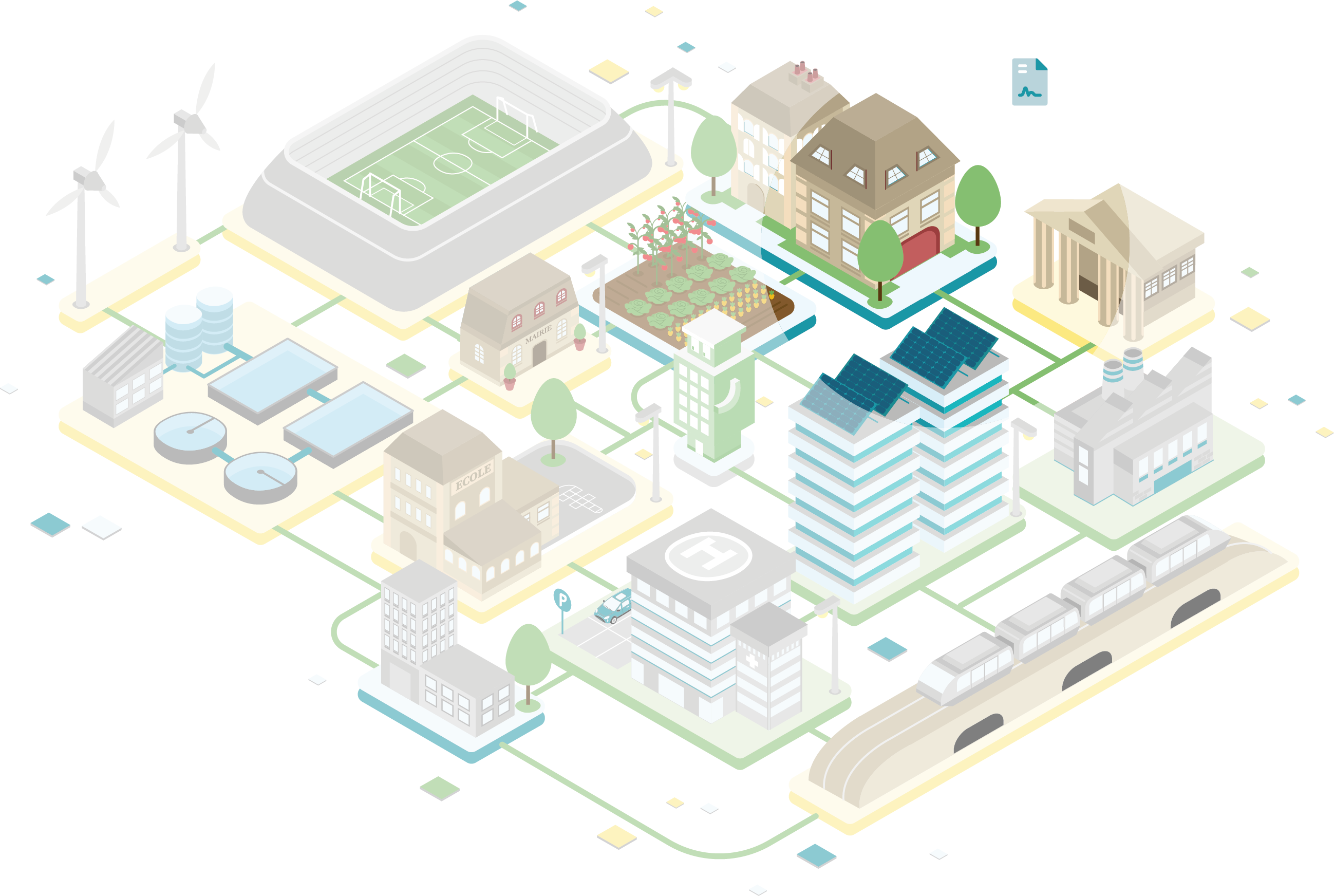 Immeuble logements avec Bildin sur une tablette